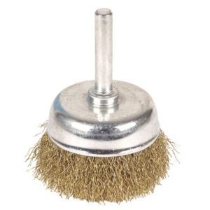 50 mm Face Brush Wolfcraft - brass wire, shaft