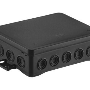 NS9 PUSZKA INSTALACYJNA NAŚCIENNA 90X40X135 CZARNY Z MOŻLIWOŚCIĄ ZASTOSOWANIA HAKA HNS, F