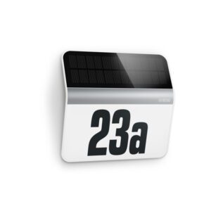 Oprawa numeryczna solarna z czujnikiem zmierzchu STEINEL Xsolar LH-N 0,03,W 4000K IP44 IK03 stal nierdzewna / tworzywo sztuczne