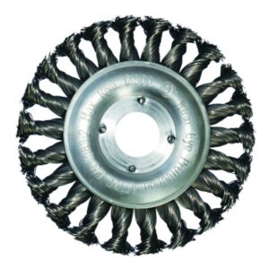 Brush disc 125 mm/22.2 ABRABORO - twisted wire 0.5 mm INOX