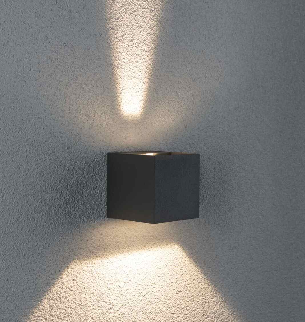 CYBO LED facade fixture 2x3.5W 2700K 2x355lm IP65 80x80mm 230V gray / aluminum - Image 3