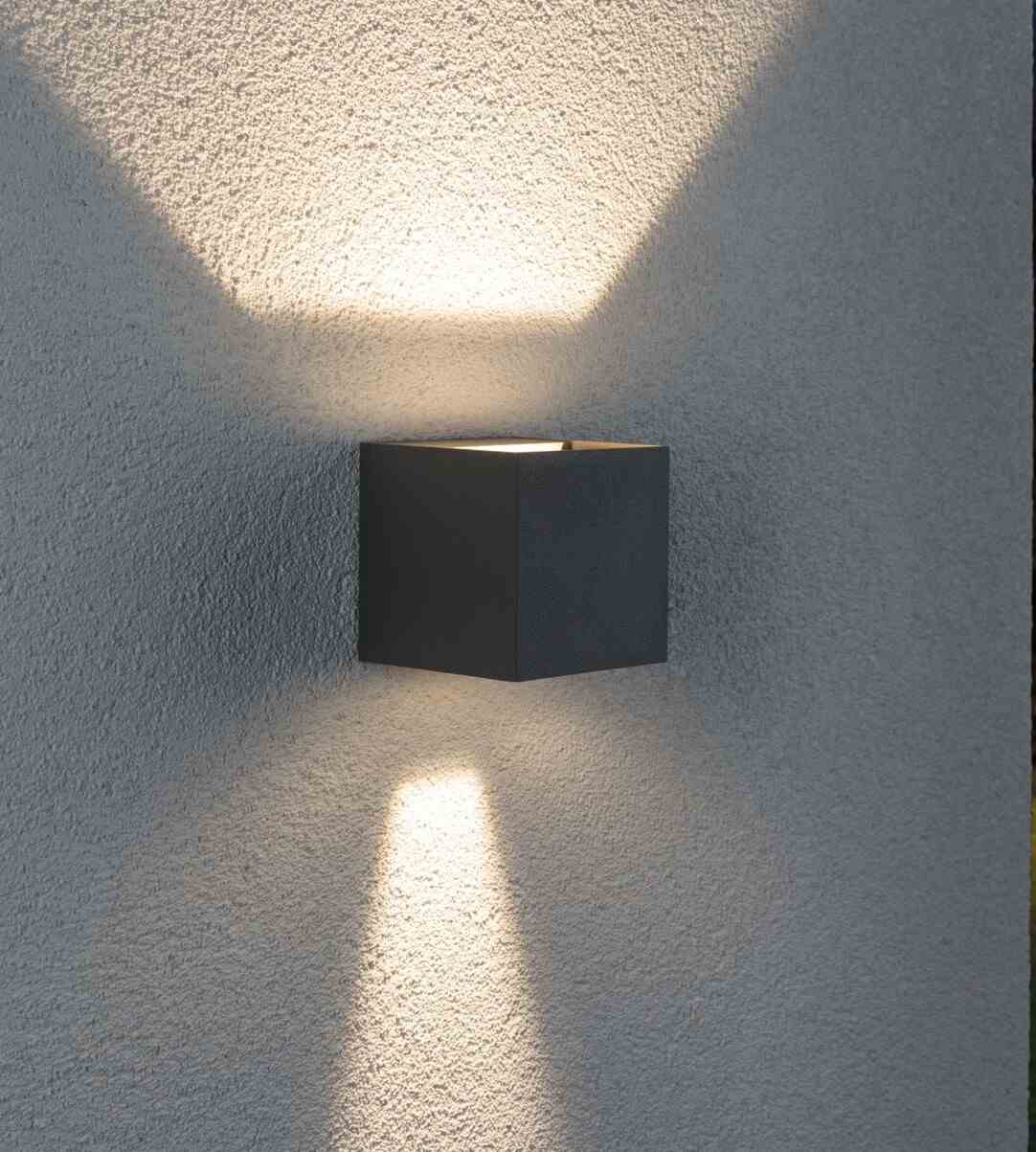 CYBO LED facade fixture 2x3.5W 2700K 2x355lm IP65 80x80mm 230V gray / aluminum - Image 4