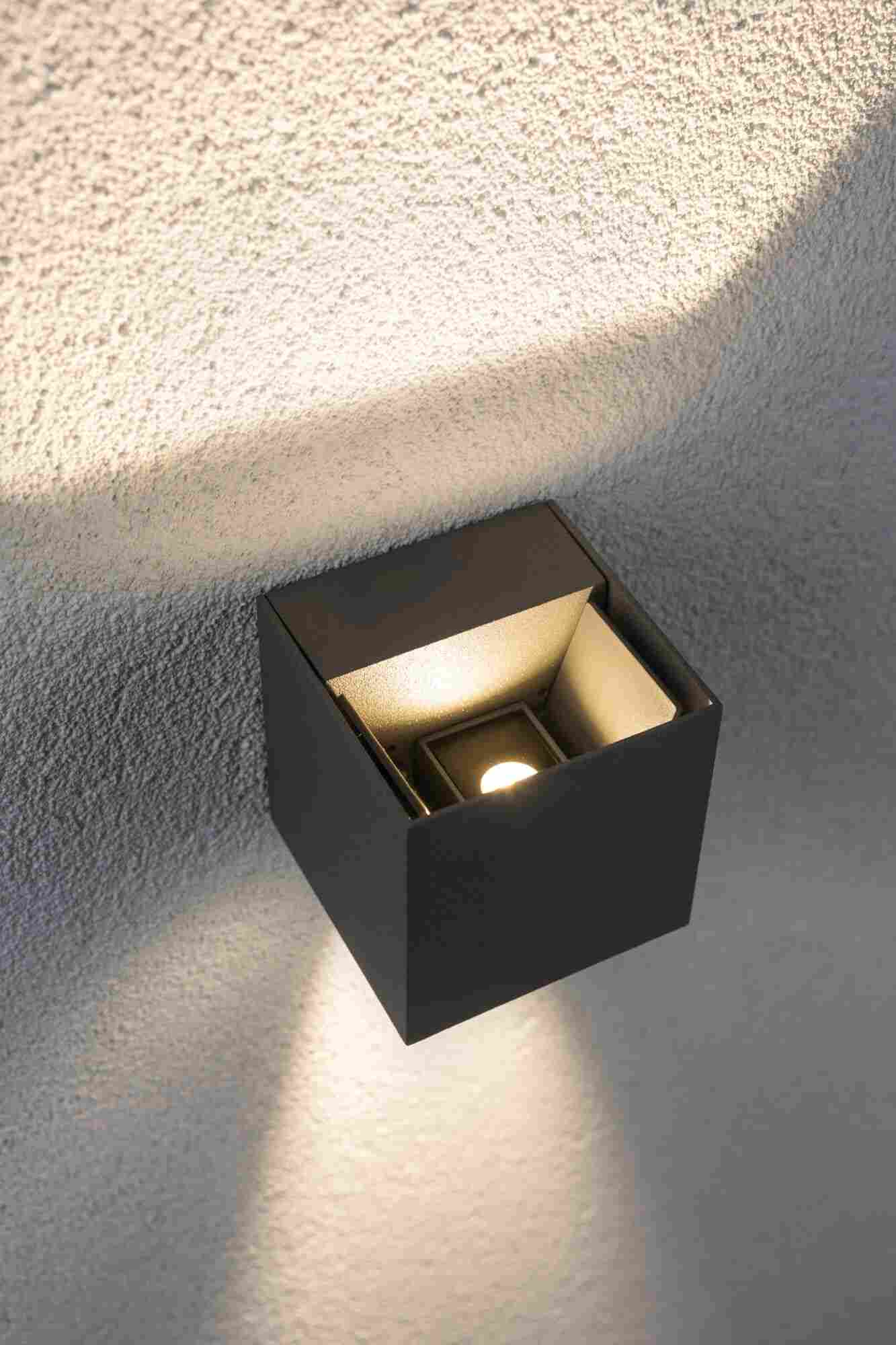 CYBO LED facade fixture 2x3.5W 2700K 2x355lm IP65 80x80mm 230V gray / aluminum - Image 5