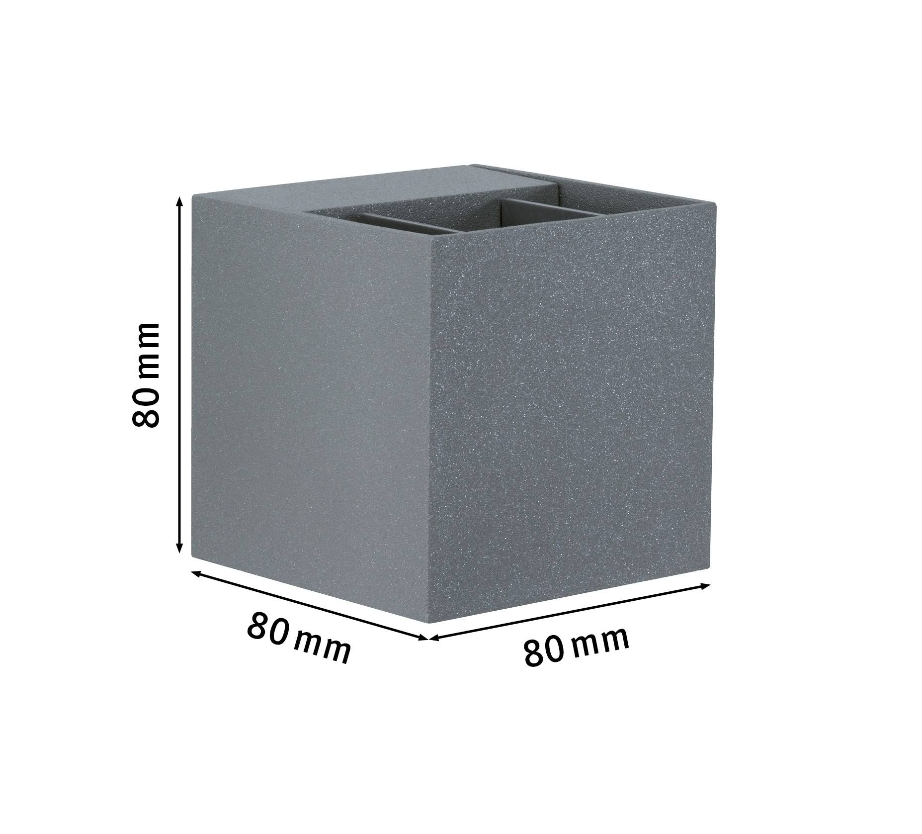 CYBO LED facade fixture 2x3.5W 2700K 2x355lm IP65 80x80mm 230V gray / aluminum - Image 7