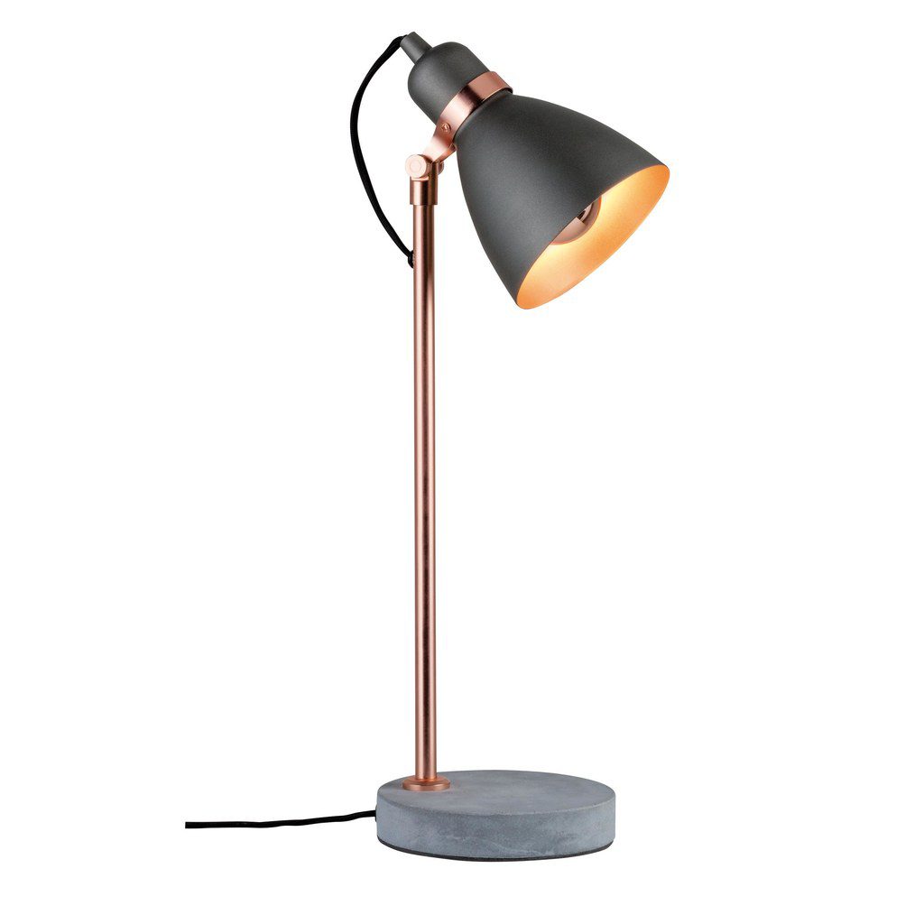 Lampa stołowa Neordic Orm max.1x20W E27 230V szary / miedziany metal / beton - obrazek 2