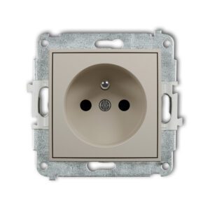 MINI MODUŁ TAUPE GNIAZDO 1X Z/U Z PRZESŁONAMI ZACISKI ŚRUBOWE 16A 250V