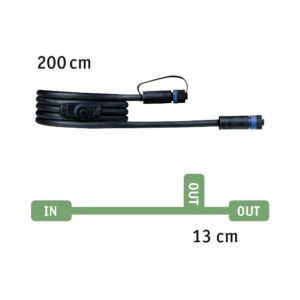 Plug & Shine Connection Cable 2m 1in-2out IP68 24V black / plastic