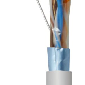 F/UTP 4X2X0.54 SZARY PRZEWÓD KOMPUTEROWY BĘBEN CAT.6 EKRANOWANY DRUT KL.1