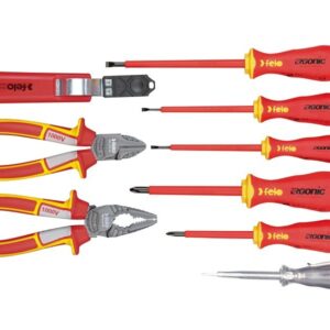 FELO Electrician Tool Set 9 Pieces - Belt Pouch