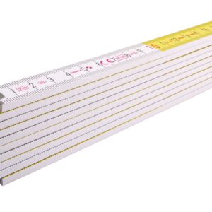 Miara składana 2m STABILA 417 buk, biało-żółta, sekcji 10