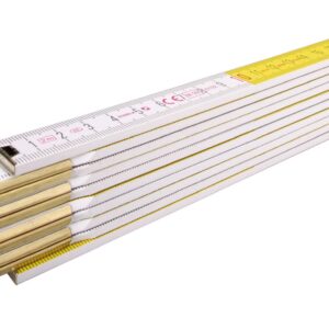 Miara składana 2m STABILA 617 buk, biało-żółta, sekcji 10