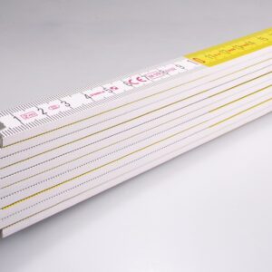 Miara składana 2m STABILA 717 buk, biało-żółta, sekcji 10