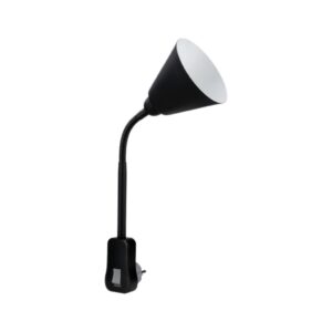 Lampa wtyczkowa JANUS elastyczne ramię E14 max. 20W 230V do kontaktu czarny / metal / tworzywo sztuczne