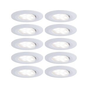 Zestaw opraw do wbudowania CALLA LED DIM 10X5.2W 460lm okrągła wychylna 4000K IP65 230V biały matowy