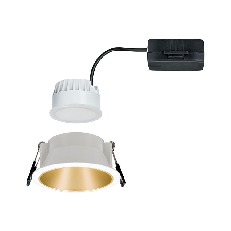 COLE COIN LED 3-STEP DIM 1x6W 470lm 2700K IP44 230V white / matte gold - Image 3