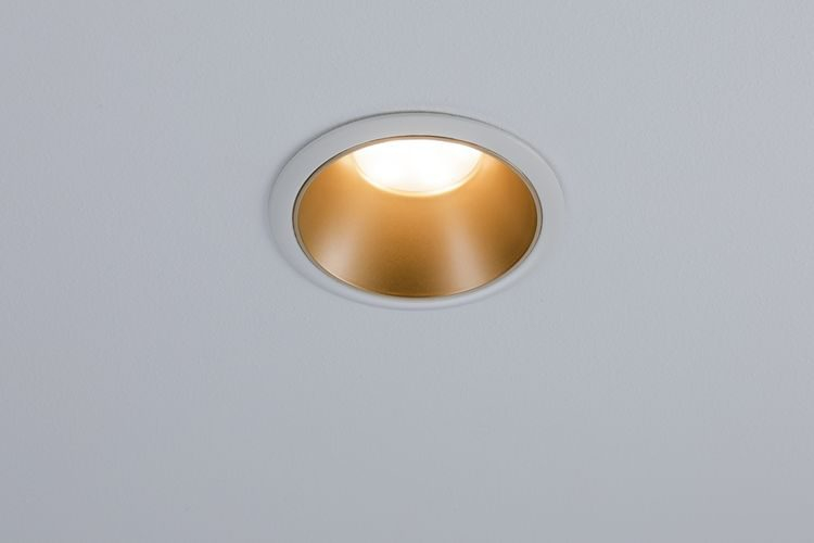 COLE COIN LED 3-STEP DIM 1x6W 470lm 2700K IP44 230V white / matte gold - Image 4