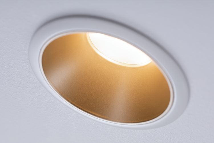 COLE COIN LED 3-STEP DIM 1x6W 470lm 2700K IP44 230V white / matte gold - Image 5
