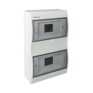 RN-16 ROZDZIELNIA PLASTIKOWA NT 16M 2X 8M N+PE IP40 IK07 403X238X95 DRZWI DYMNE BIAŁY FALA