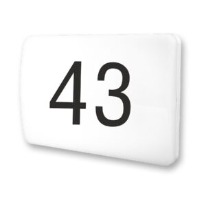 Oprawa numeryczna TWILIGHT LED 7W 550lm IP65 IK10 4000K z czujnikiem zmierzchu 230V biały / tworzywo sztuczne