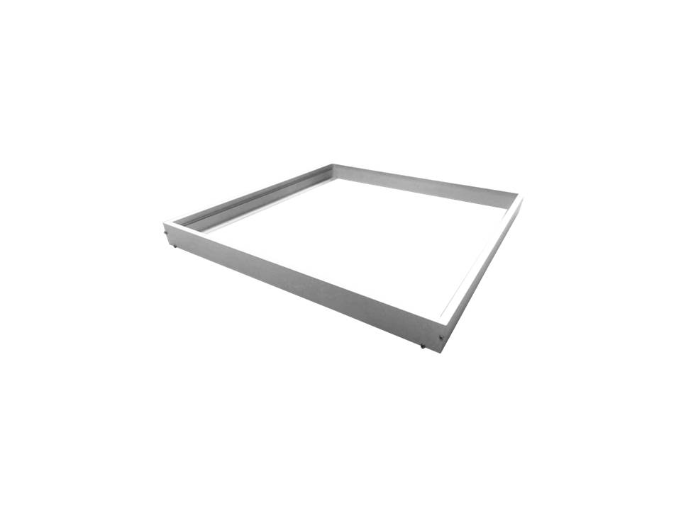 Ramka natynkowa 600 x 600 x 65 bez wkrętów aluminum / biały