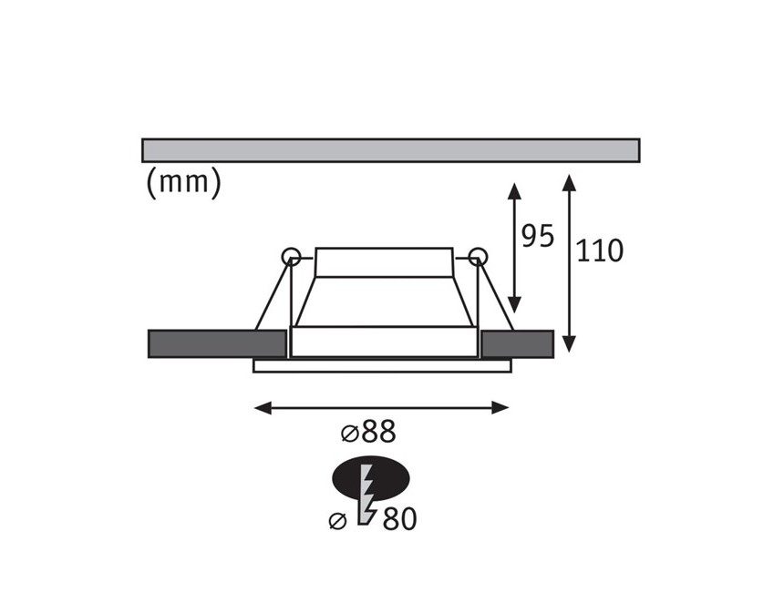 Oprawa do wbudowania COLE GU10. max. 10W 88mm 230V czarny matowy/ złoty matowy - obrazek 6