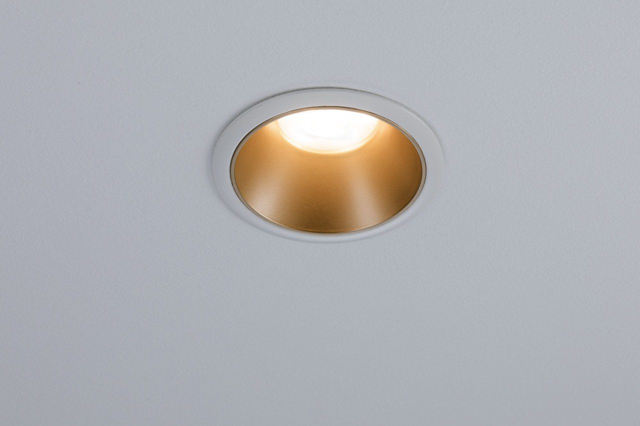 Oprawa do wbudowania COLE GU10. max. 10W 88mm 230V biały matowy/ złoty matowy - obrazek 4