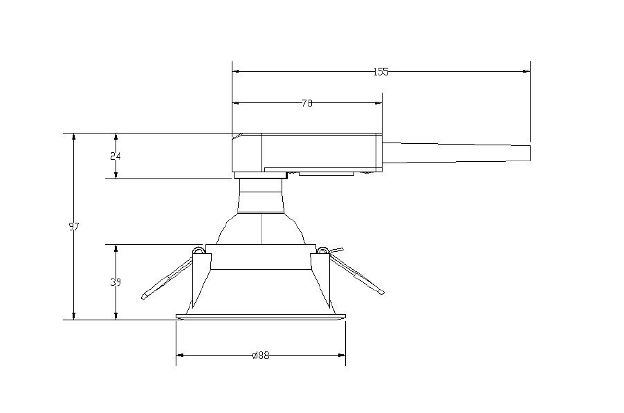 Oprawa do wbudowania COLE GU10. max. 10W 88mm 230V biały matowy/ złoty matowy - obrazek 7