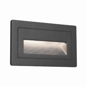 LONG 4W 3000K IP44 230V black / aluminum wall fixture