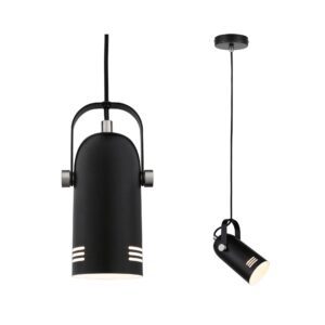 Neordic Lavea  lampa wisząca max. 1x15W E27 czarny 230V metal