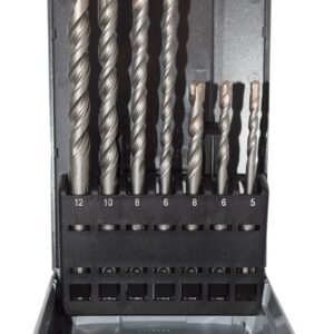 Zestaw wierteł do betonu SDS-Plus ABRABORO 4-ostrzowe (od fi 6 do fi 12)