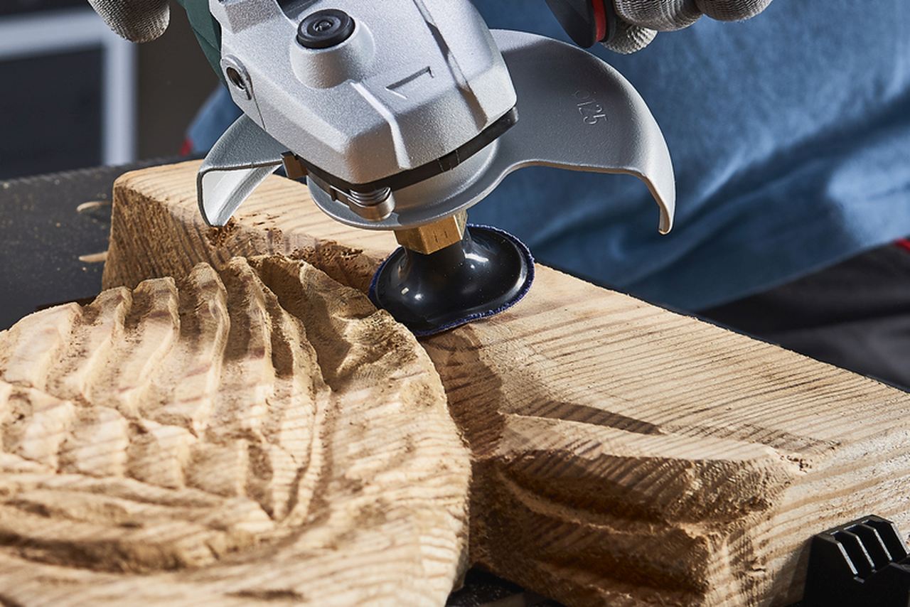 Dysk szlifierski i krążki ścierne fi50 mm do szlif. kąt. w zestawie, 4 cz. Wolfcraft - obrazek 2