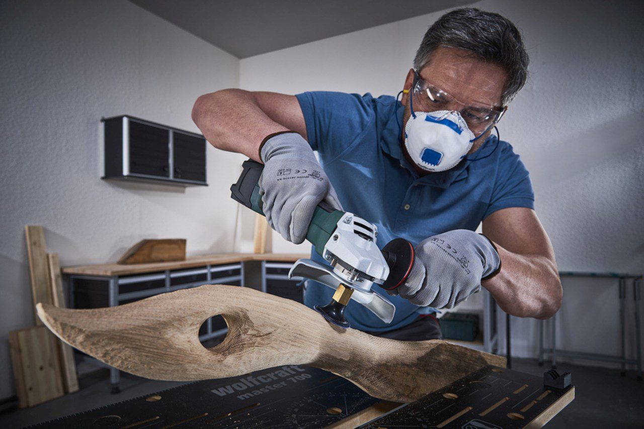 Dysk szlifierski i krążki ścierne fi50 mm do szlif. kąt. w zestawie, 4 cz. Wolfcraft - obrazek 3