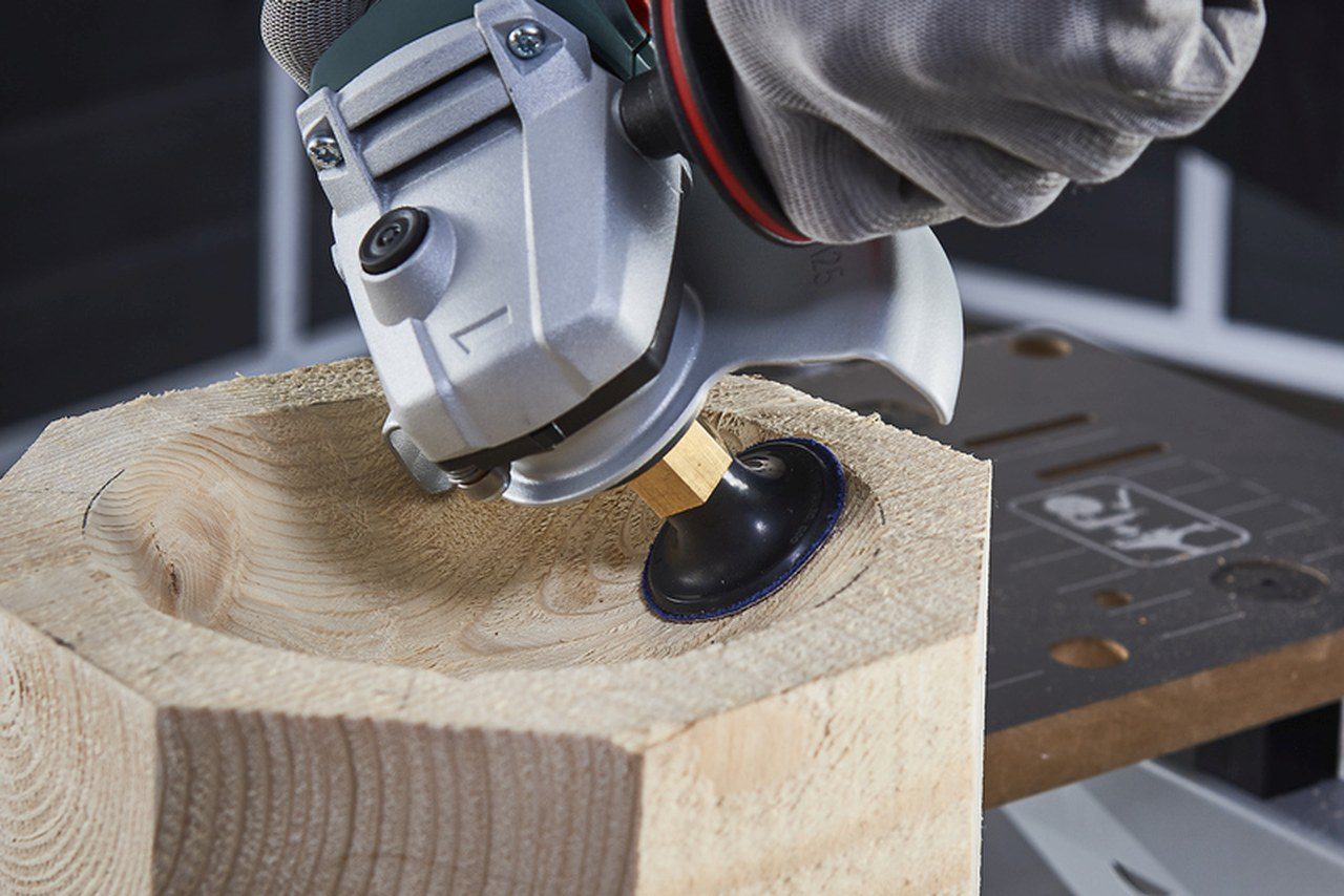 Dysk szlifierski i krążki ścierne fi50 mm do szlif. kąt. w zestawie, 4 cz. Wolfcraft - obrazek 4