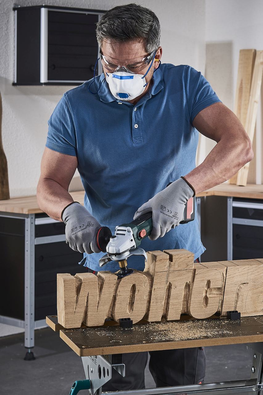 Dysk szlifierski i krążki ścierne fi50 mm do szlif. kąt. w zestawie, 4 cz. Wolfcraft - obrazek 5