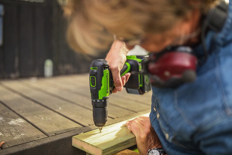 24V drill driver Greenworks GD24DD35K2 set charger + battery 2Ah + case - Image 2