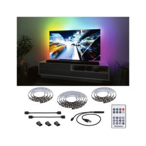 Zestaw taśma LED TV75 cali USB + pilot Dynamic Rainbow RGB 5W 5V czarny