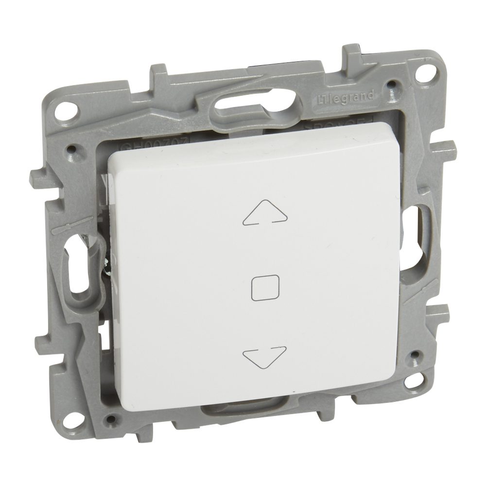 NILOE 2 MODULE WHITE BUTTON FOR ROLLER SHUTTER CONTROL 3-STEP DIRECT SPRING CLAMP 6A