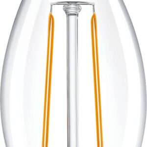COREPRO ŻARÓWKA LED ŚWIECZKA PŁOMYK FILAMENT 2W/ 25W E14 230V PRZEZROCZYSTA SZKŁO 2700K 250LM BA35