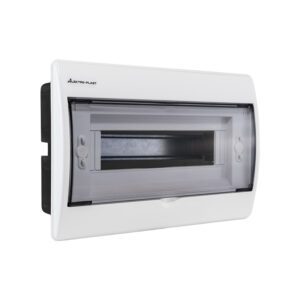 RP-12 ROZDZIELNIA PLASTIKOWA PT 12M 1X 12M N+PE IP40 IK07 205X311X74 DRZWI DYMNE BIAŁY FALA