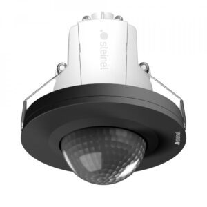 Presence and twilight sensor PD-24 ECO COM1 round recessed with clips IP20 230V black / plastic