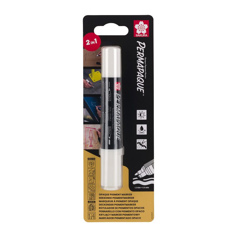 Permapaque Dual Point Marker White, Sakura