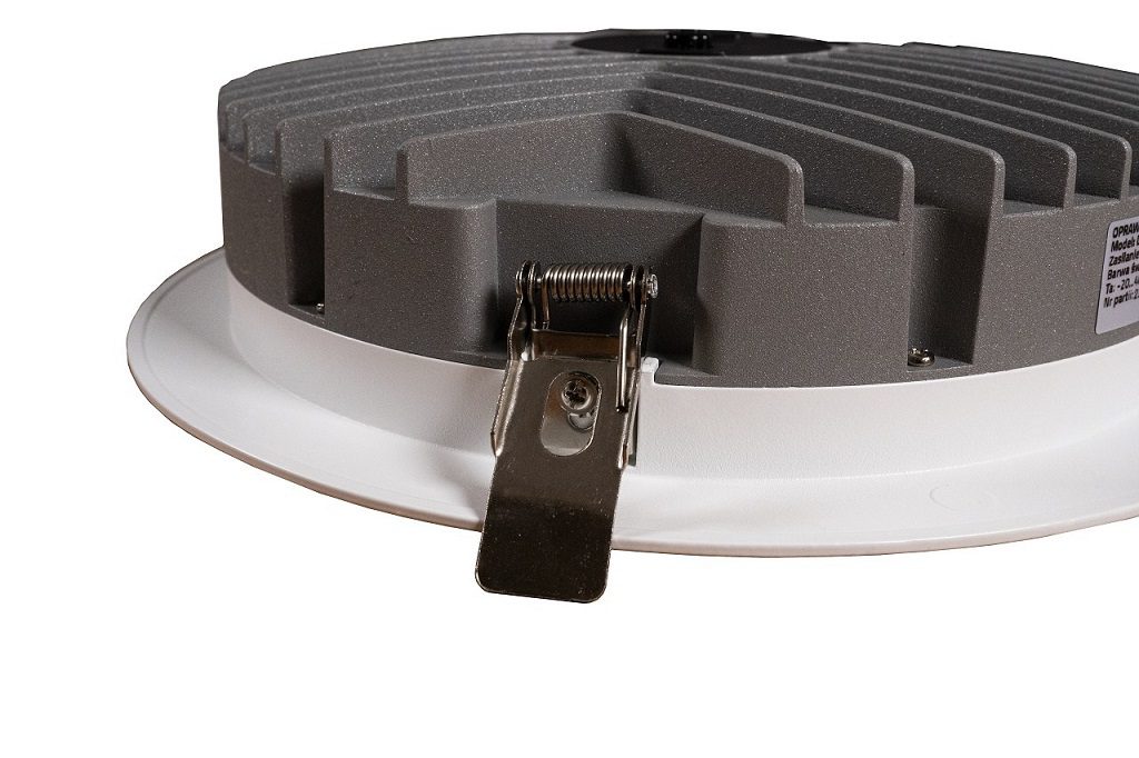 Oprawa wpuszczana Downlight LED 28W/38W 4959lm 3000K/3400K/4000K IP44 fi 275mm 230V biały / aluminium tworzywo - obrazek 3