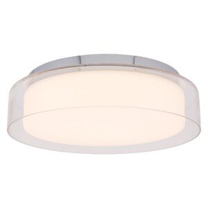 PAN LED M CHROM OPRAWA SUFITOWA PLAFON NT LED 17W NW 4000K 1000LM 120ST IP44 SZKŁO/ STAL CHROMOWANA