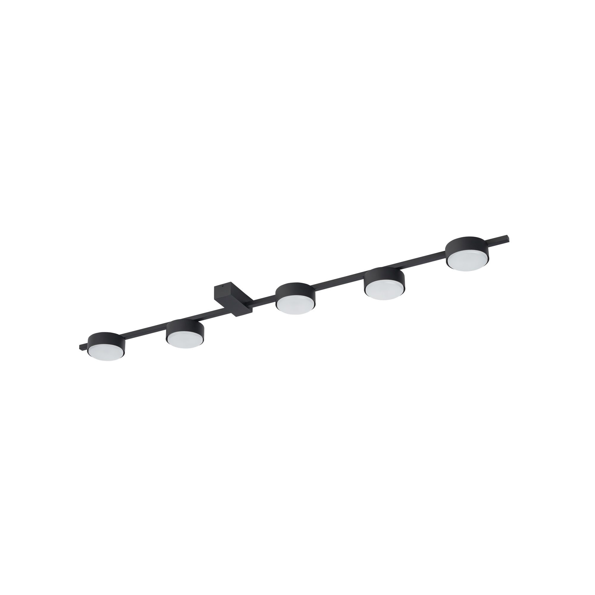 PILLS V BLACK CEILING MOUNTED LIGHT PLAFOND NT 5X GX53/ 12W IP20 PAINTED ALUMINUM/ PAINTED STEEL