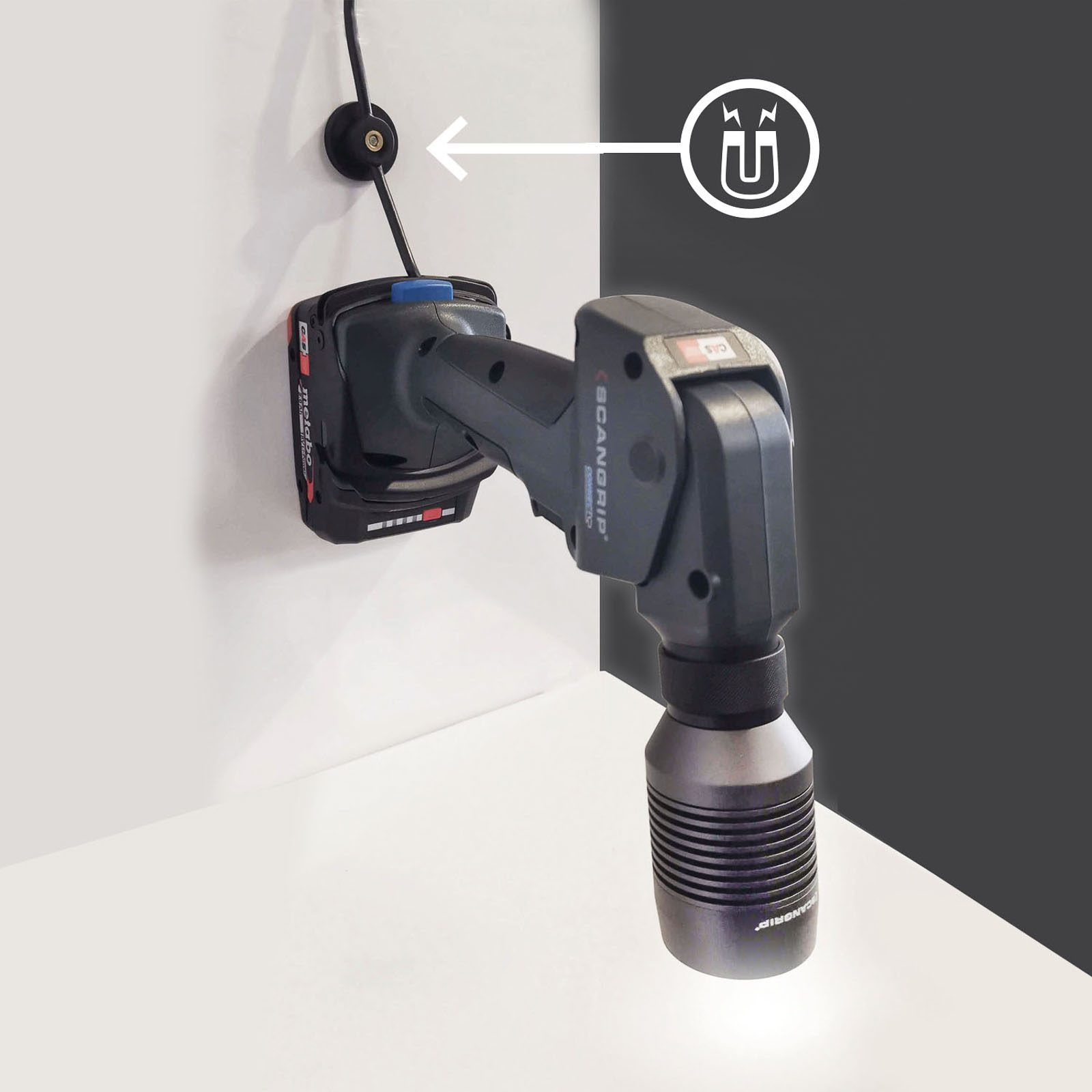 Akumulatorowa lampa robocza z wieloma wymiennymi głowicami MULTILIGHT BODY 03.5696C - obrazek 4