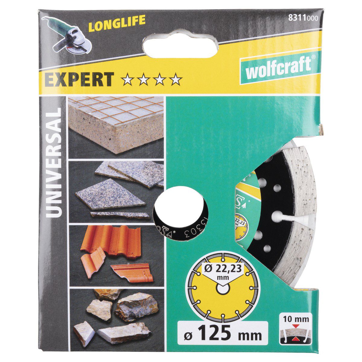 Tarcza diamentowa 125 do cięcia PRO Laser Universal, wolfcraft - obrazek 2