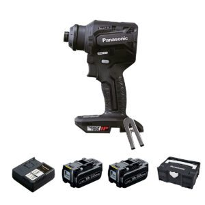 Compact and lightweight 18V drill driver Panasonic EY1DD2N18A2B32 in a systainer, 2 x 18V/5.0 Ah and charger, includes EY9HX504E keyless chuck.
