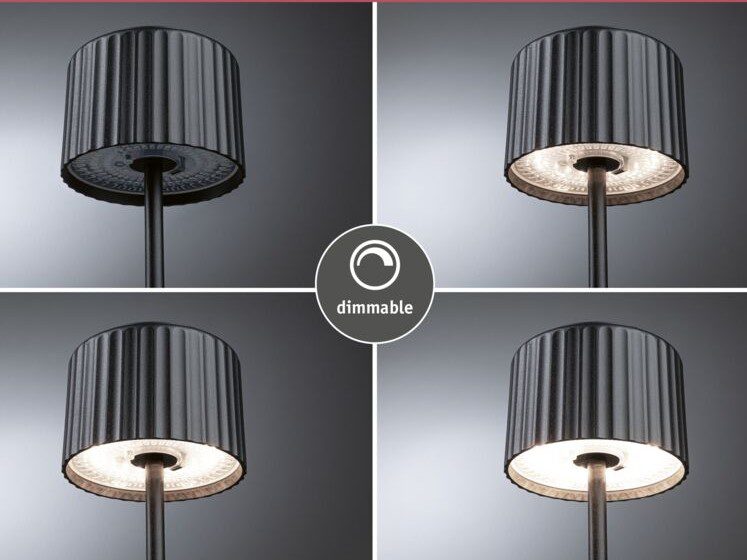 Lampka stołowa solarna ELSE LED DIM USB-C 3.7W 250lm 2700K IP44 czarny / aluminium - obrazek 3