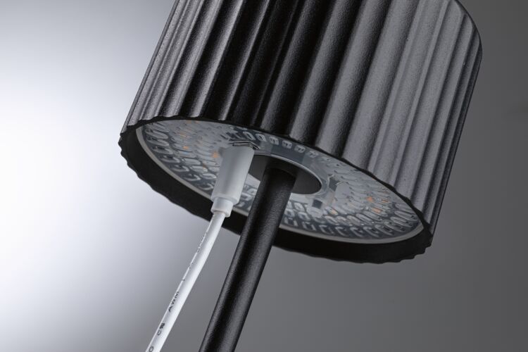 Lampka stołowa solarna ELSE LED DIM USB-C 3.7W 250lm 2700K IP44 czarny / aluminium - obrazek 9