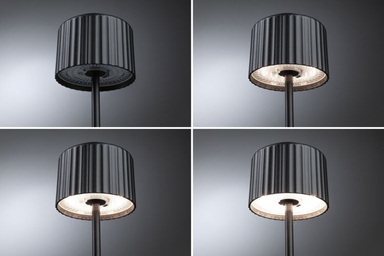 Lampka stołowa solarna ELSE LED DIM USB-C 3.7W 250lm 2700K IP44 czarny / aluminium - obrazek 7